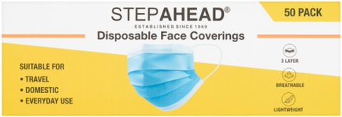 Pack of 50 x Step Ahead Disposable Face Mask