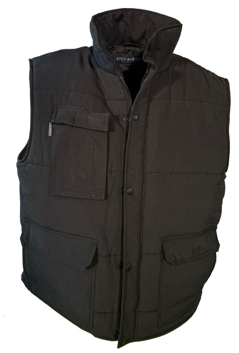 PREMIUM MULTI POCKETS PADDED BODYWARMER GILET BLACK & NAVY