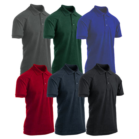 STEP AHEAD Mens Polo Shirt Pique Premium Work Regular Fit Casual Cotton Polo