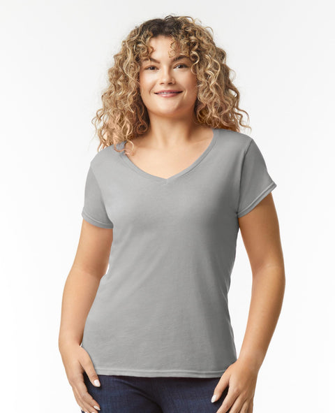 Softstyle Ringspun Cotton V-Neck T-Shirt Ladies