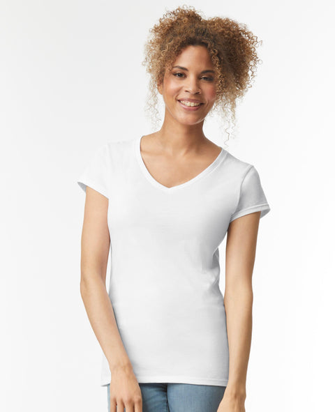 Softstyle Ringspun Cotton V-Neck T-Shirt Ladies