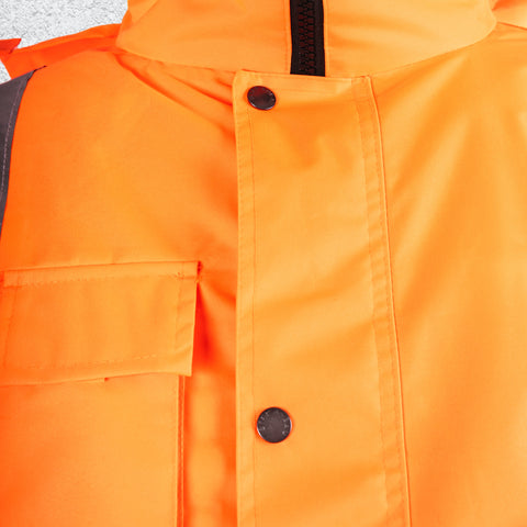 Step Ahead Hi Visibility Orange/Navy Two Tone Parka Jacket